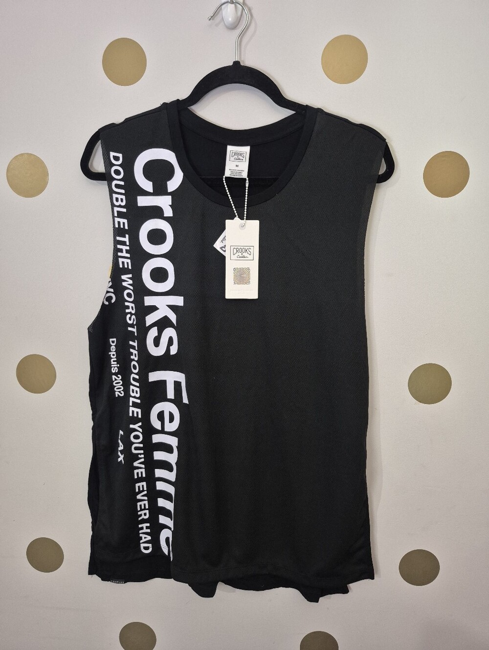 Crooks and Castles "Michel" Slit Tank Top 2012 Deadstock NWT